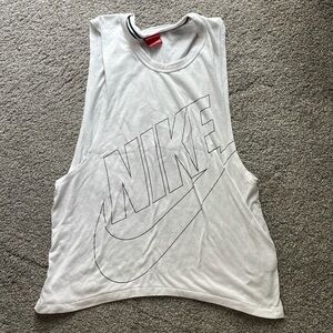White Nike muscle shirt